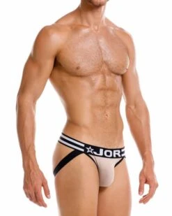 2232 RUSH TRI-PACK JOCKS BLUE/BEIGE/RED -JOR Luxe Deals Store 2168 RUSH JOCKS BEIGE 2