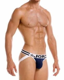 2232 RUSH TRI-PACK JOCKS BLUE/BEIGE/RED -JOR Luxe Deals Store 2168 RUSH JOCKS BLUE 2